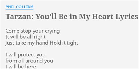phil collins you ll be in my heart lyrics|Iba pa.